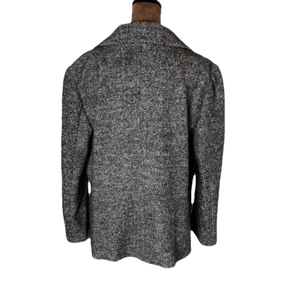 Ann Taylor Black Flecked Lined Jacket Double Breasted Blazer Women’s Sz 14 - Picture 4 of 9